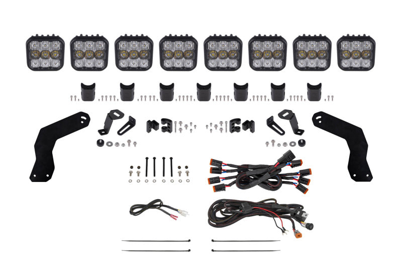 Diode Dynamics 17-24 Can-Am Maverick X3 SS5 Pro CrossLink Roof Lightbar Kit - White Combo