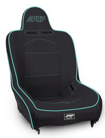 PRP Premier High Back Suspension Seat- Black/Teal Vinyl