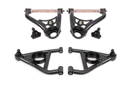 BMR 67-69 GM F-Body / 68-74 X-Body Non-Adj. Upper & Lower A-Arms (Polyurethane) - Black Hammertone