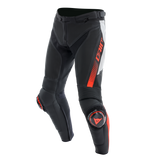 Dainese Super Speed Perforated Leather Pants Black/White/Red-Fluorescent Size - 58