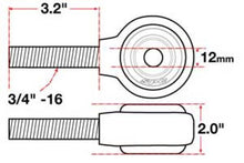 Load image into Gallery viewer, SPC Performance xAxis Sealed Flex Joint RH 3/4in-16x12mm BH x 2in W
