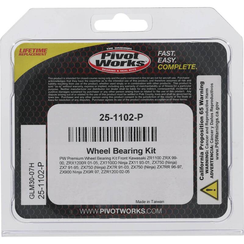 Pivot Works Kawasaki Wheel Bearing Kit Premium Bearings