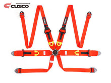 Load image into Gallery viewer, Cusco Universal 6 Point 3in Shoulder 3in Lap (HANS) w/Eyebolts (7/16-20UNF) FIA Racing Harness- Red