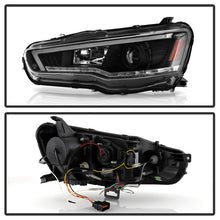 Load image into Gallery viewer, Spyder 08-17 Mitsubishi Lancer EVO 10 Projector Headlights - Black (PRO-YD-ML08V2SI-SEQ-BK)