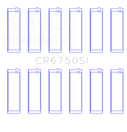 King Engine Bearings Opel X30Xe (Ecotech) (Size +0.50mm) Connecting Rod Bearing Set