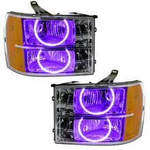 Load image into Gallery viewer, Oracle Lighting 07-13 GMC Sierra Pre-Assembled LED Halo Headlights -UV/Purple SEE WARRANTY