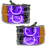 Oracle Lighting 07-13 GMC Sierra Pre-Assembled LED Halo Headlights -UV/Purple SEE WARRANTY