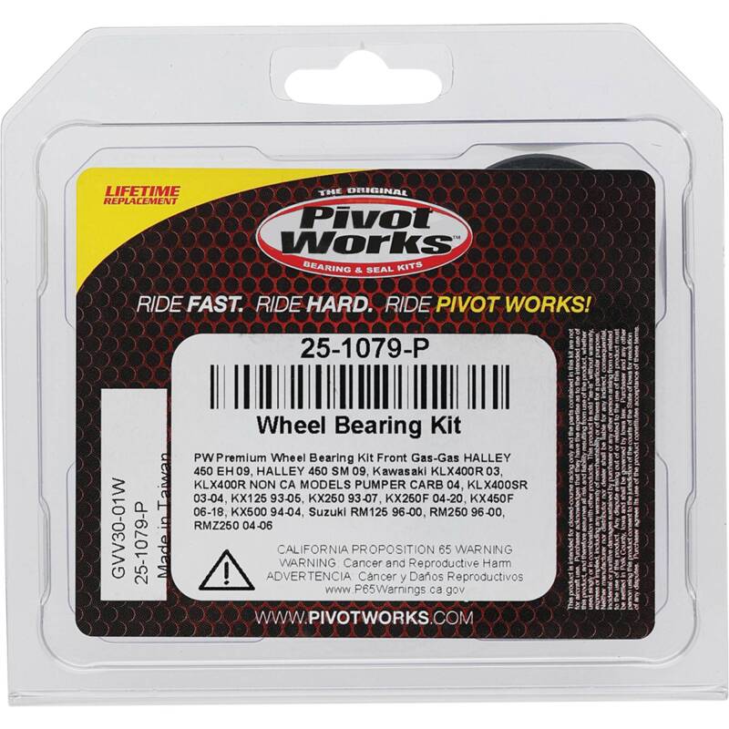 Pivot Works Gas-Gas, Kawasaki, Suzuki Wheel Bearing Kit Premium Bearings