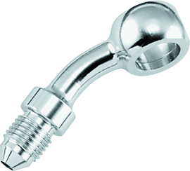 Twin Power Stainless Brake Fitting 3/8 Inch X AN3 35 Degree Banjo Adaptor