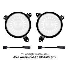 Load image into Gallery viewer, XK Glow Universal Headlight Mounting Brackets for Jeep Wrangler JL and Gladiator JT Models 7In