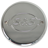 S&S Cycle 14-16 Indian Touring Models Chrome Billet S&S Logo Cover For S&S Air Cleaner
