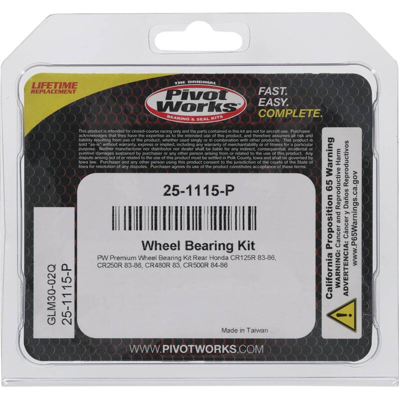 Pivot Works Honda Wheel Bearing Kit Premium Bearings