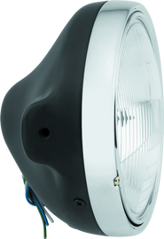 BikeMaster 7in Slim Headlight Side Mount - Black