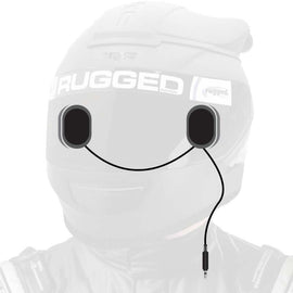 Rugged Radios Alpha Audio Speaker Pods - Velcro Mounting and Gel Ear Pods - Stereo & Mono 3.5mm