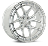 Vossen HFX-1 24x10 - 5x130 - ET15 - Deep - 84.1 - Silver Polished Wheel