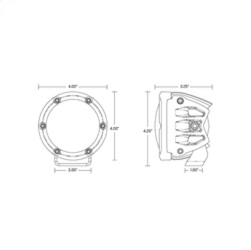 Rigid Industries 360-Series 4in Fog w/ Amber PRO Lens - White (Pair)