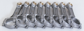 Eagle Chevrolet SB 5.700in 5.700in 5140 Steel 3/8in ARP8740 Bolts I-Beam Connecting Rods - Set of 8
