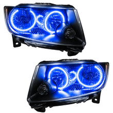 Load image into Gallery viewer, Oracle 11-13 Jeep Grand Cherokee Pre-Assembled Halo Headlights (Non HID) Chrome - Blue SEE WARRANTY