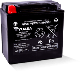 Yuasa YTX14H Maintenance Free AGM 12-Volt Battery