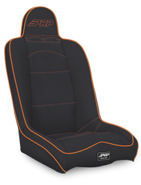PRP Daily Driver High Back Suspension Seat- Black/Orange Tweed