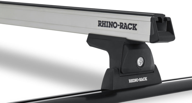 Rhino-Rack 07-21 Toyota Tundra 4 Door Pick Up Heavy Duty RLT600 Track Mount 2 Bar Roof Rack - Silver