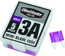 Load image into Gallery viewer, BikeMaster 5Piece 3A Replacement Mini Blade Fuse