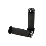Burly Brand 08-24 H-D TBW Set Hawk Billet Handle Grip Set - Black Machined