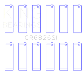 King Engine Bearings Holden 175/190 3.6L (Size +0.50mm) Connecting Rod Bearing Set