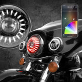XK Glow 2pc 7in RGB Jeep JK TJ Headlight Kit w/ Dual-Mode Dash Mount Controller