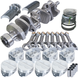 Eagle Chevy 350 1Pc 3.750in Int Balance Crank 5.700in I-Beam Rods 4.000in Pistons Rotating Assembly