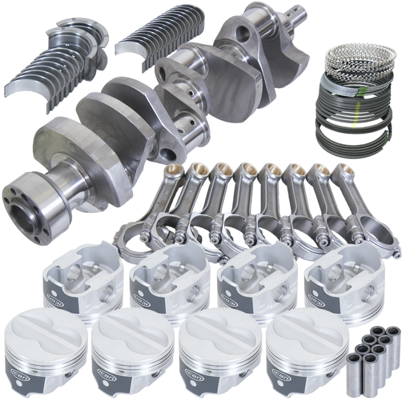 Eagle Chevy 350 1Pc 3.750in Int Balance Crank 5.700in I-Beam Rods 4.030in Pistons Rotating Assembly
