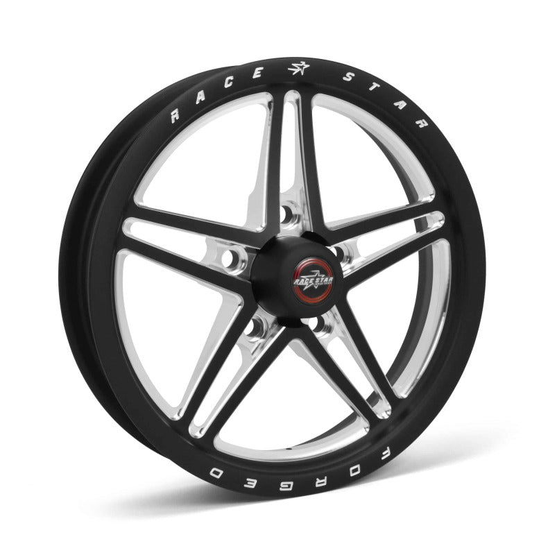 Race Star 63 Pro Forged 15x3.50 Lug Mount 5x4.50 BC / 1.75in. BS Wheel - Black Anodized/Machined