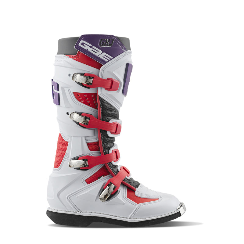 Gaerne GXJ Boot White/Red/Purple Size Youth - 5