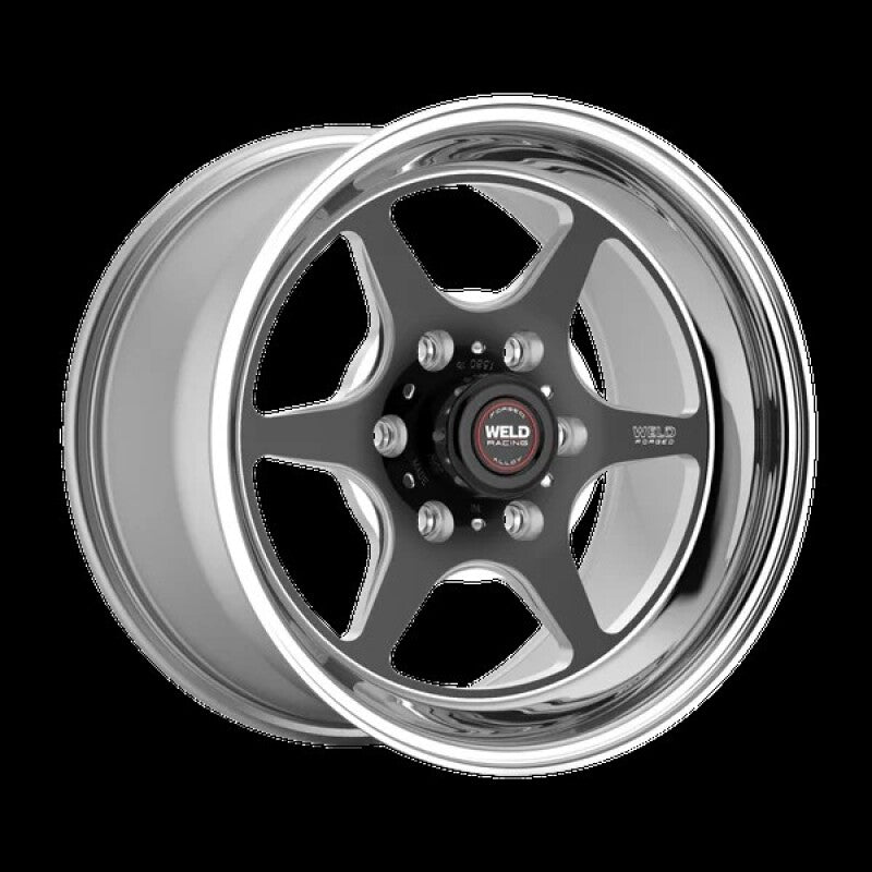 Weld S79 HD S79 17x10in / 6x139.7 BP / 6.2in BS Black Center - Polished Shell Wheel