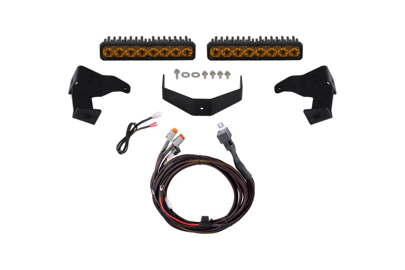 Diode Dynamics 2024-2026 Toyota Tacoma Stealth Lightbar SS10 Sport Yellow Driving 3000K