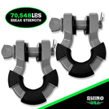 Rhino USA 8T Super Shackle 2-Pack (Gray)