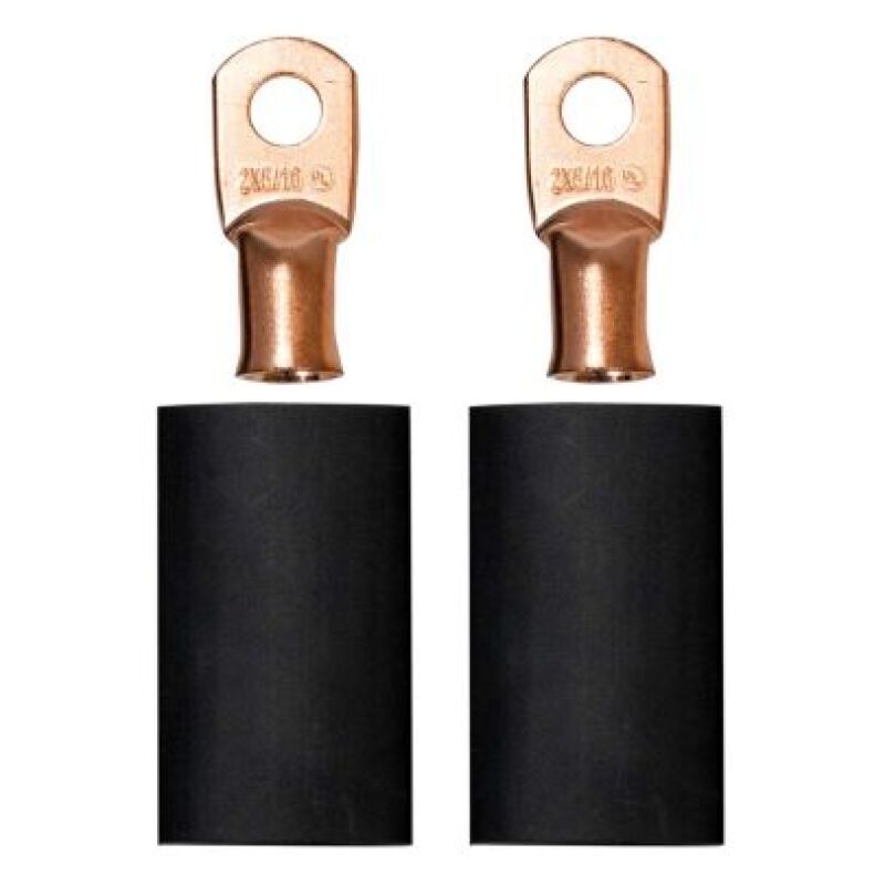 Moroso 5/16in Dia Stud 2 GA Wire Crimp/Solder Battery Cable Terminal Kit (2 Pack)
