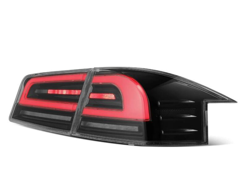 AlphaRex 12-21 Tesla Model S LUXX-Series LED Tail Lights - Black/Red