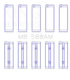 King Engine Bearings Renault C1E/E7F/K7J/C1J/C6J (Size +0.25mm) Main Bearing Set