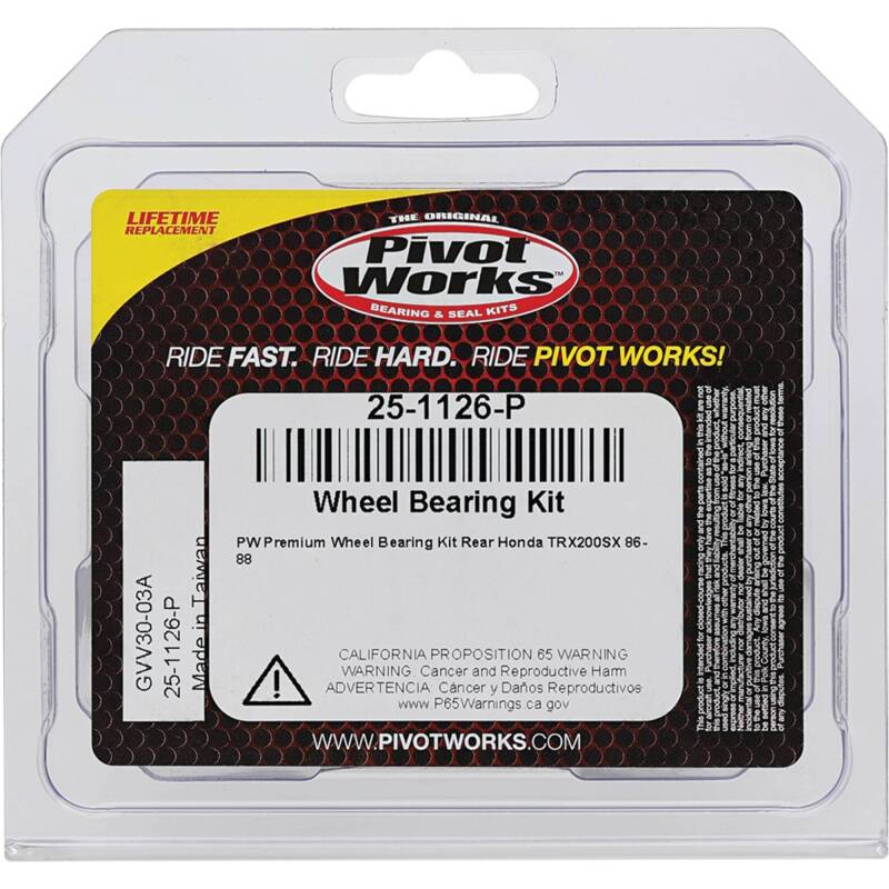Pivot Works Honda Wheel Bearing Kit Premium Bearings