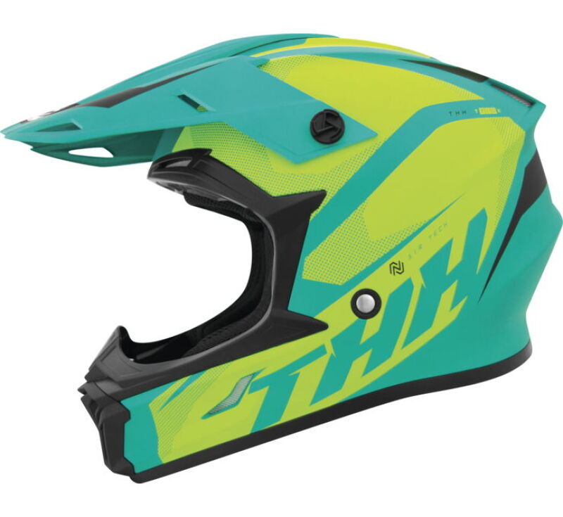 THH Helmets T710XR Airtech Teal/Yellow - Large