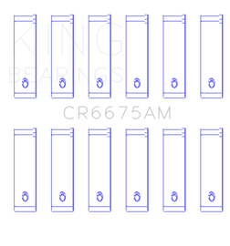 King Engine Bearings Chrysler 3.3/3.8 V6 (Size +1.0mm) Connecting Rod Bearing Set