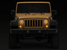 Load image into Gallery viewer, Raxiom 07-18 Jeep Wrangler JK Axial Spider LED Headlights w/Angel Eye Halo- Blk Housing (Clear Lens)