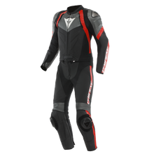 Load image into Gallery viewer, Dainese Avro 4 Leather 2PC Suit Black/Anthracite/Red Lava Size - 52