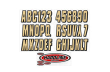 Load image into Gallery viewer, Hardline Boat Lettering Registration Kit 3 in. - 320 Beige/Black
