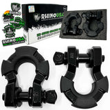 Rhino USA 8T Super Shackle 2-Pack (Black)