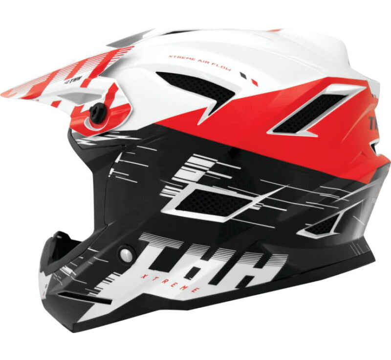 THH Helmets T-42 BMX Xtreme  White/Red Youth - Small