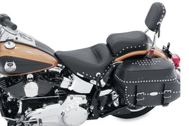Mustang 00-15 Harley Softail Standard Rear Tire Touring Solo Seat w/Studs - Black