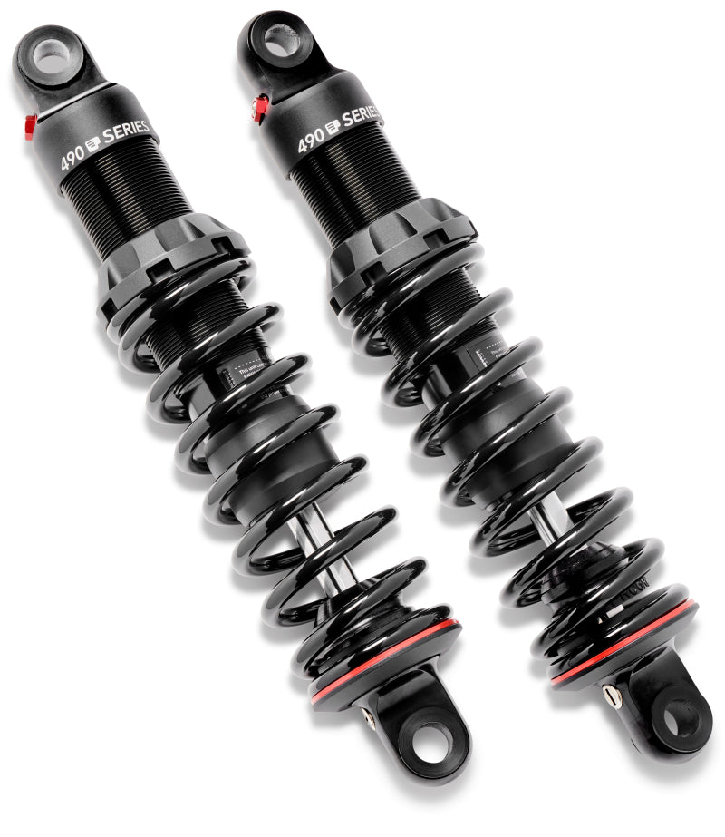 Progressive Harley V-Rod 490 Series Shocks 13.0in Bushing - Black