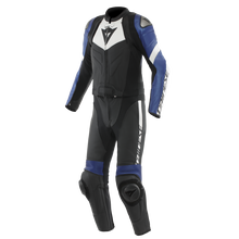 Load image into Gallery viewer, Dainese Avro 4 Leather 2PC Suit Black/White/Blue Size - 50
